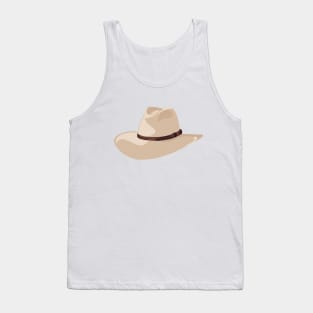 Beige horse hat with brown leather belt Tank Top